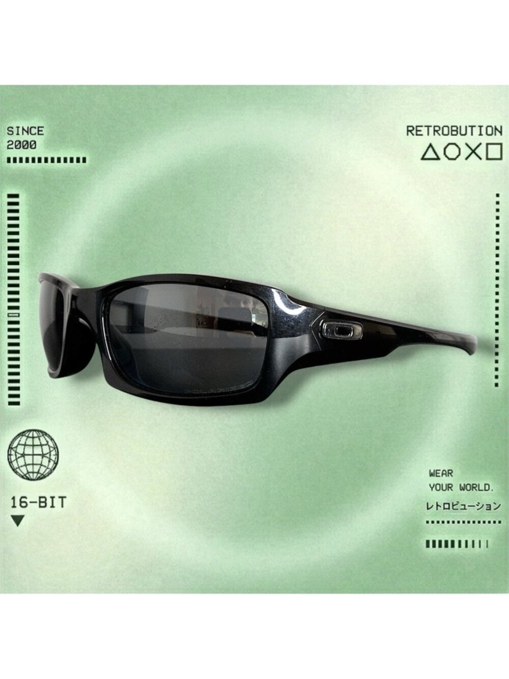 Oakley Fives Rectangle Frame Sunglasses Black